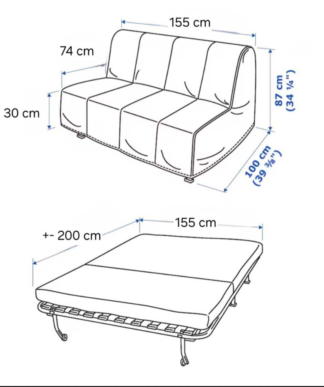 Sofá cama super confortável. Oportunidade.