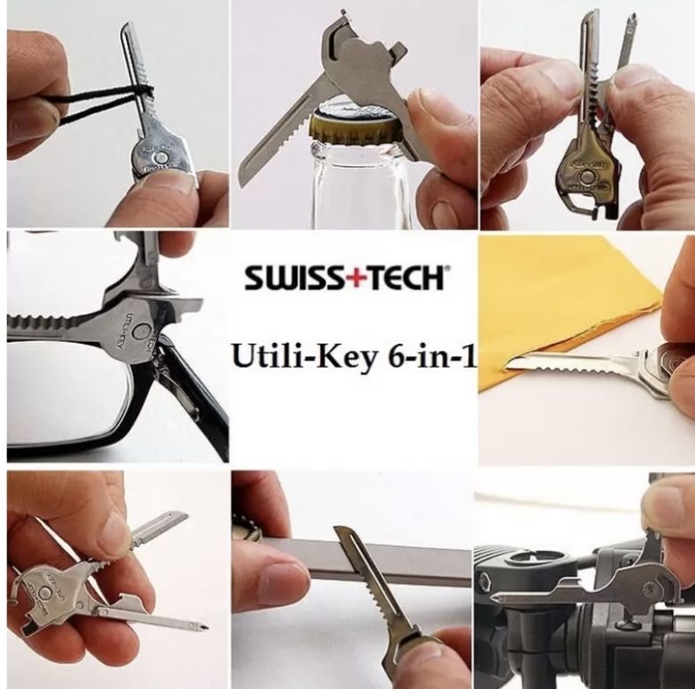 Мультитул Swiss Tech 7 см 6 в 1 с брелком для ключей