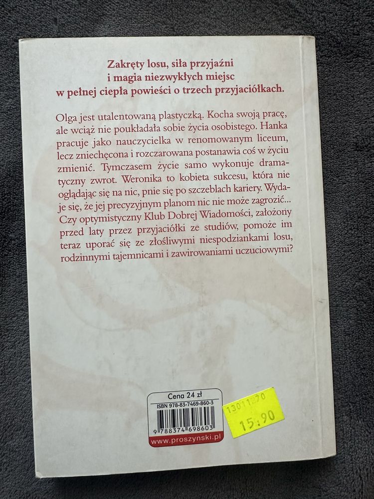 Ksiażka ,,Klub dobrej wiadomości” Anna Piega