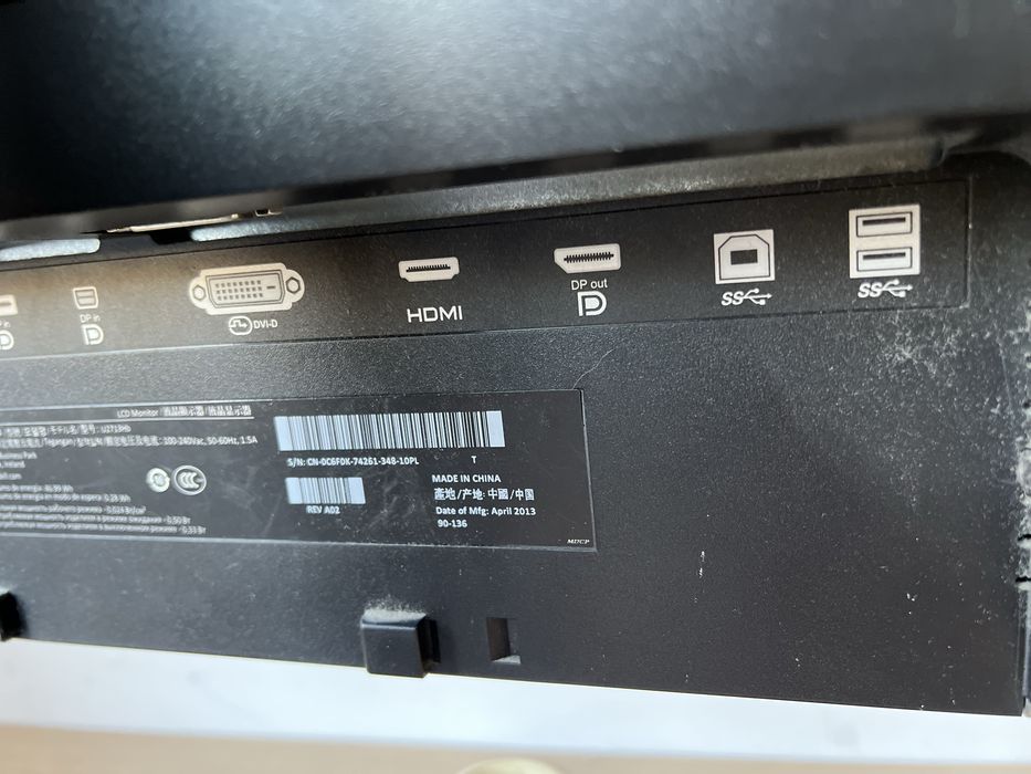 Monitor Dell U2713Hb 27'' 2560x1440 LED IPS HDMI DISPLAYPORT