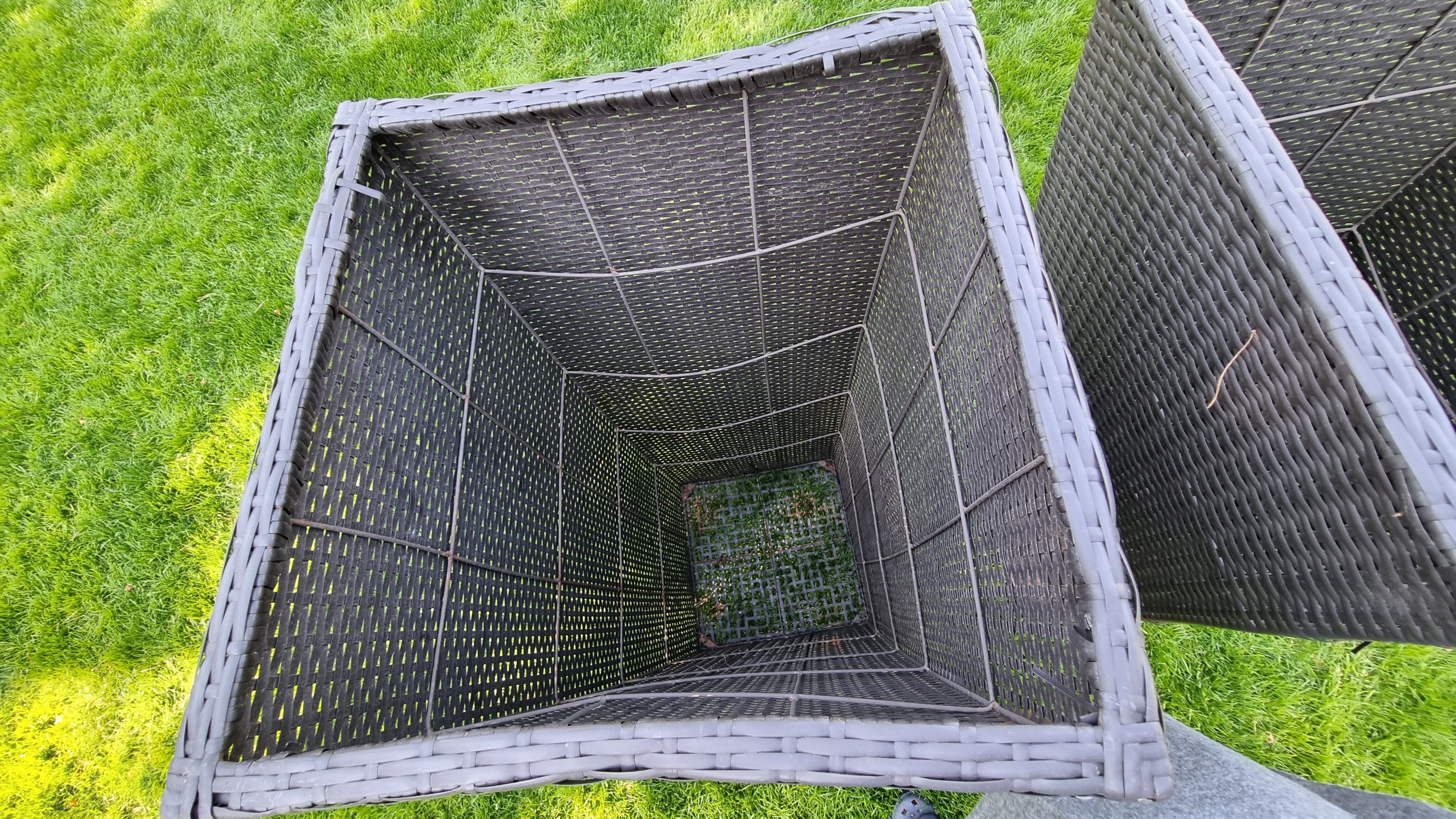 Donice ogrodowe rattanowe - wysokość 105 cm