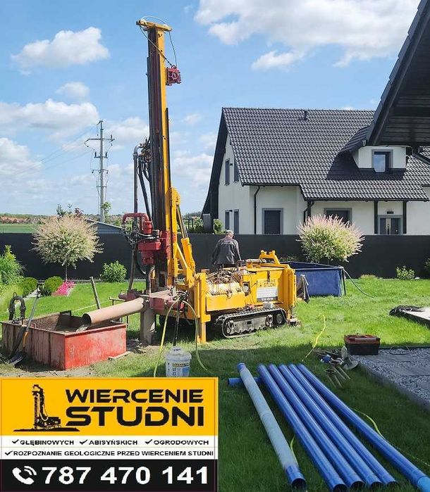 WIERCENIE STUDNI studnie głębinowe metodą na sucho, bez kopania dołków