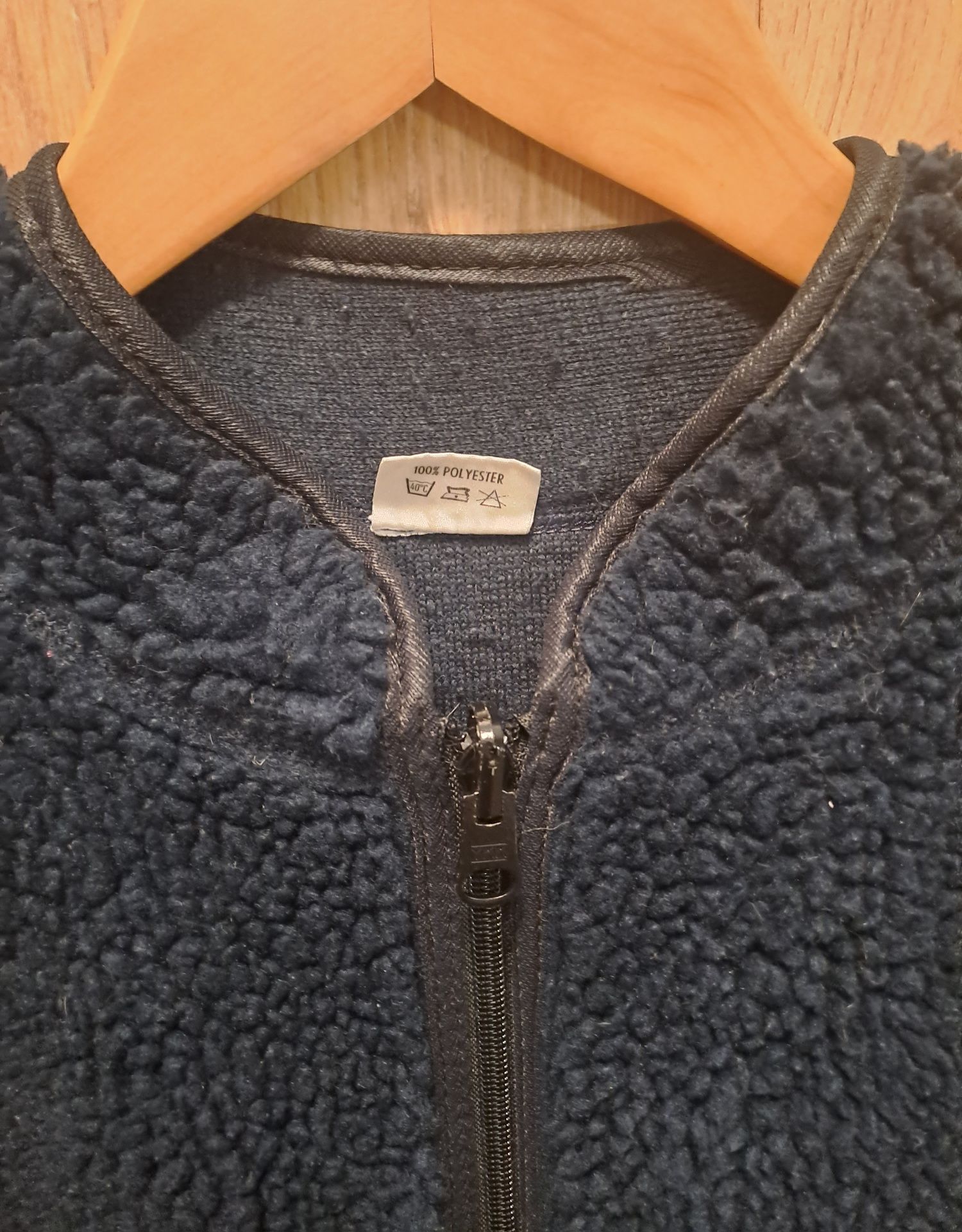 Vintage polar sherpa zip made in Sweden bluza Retro unisex męskie r.L