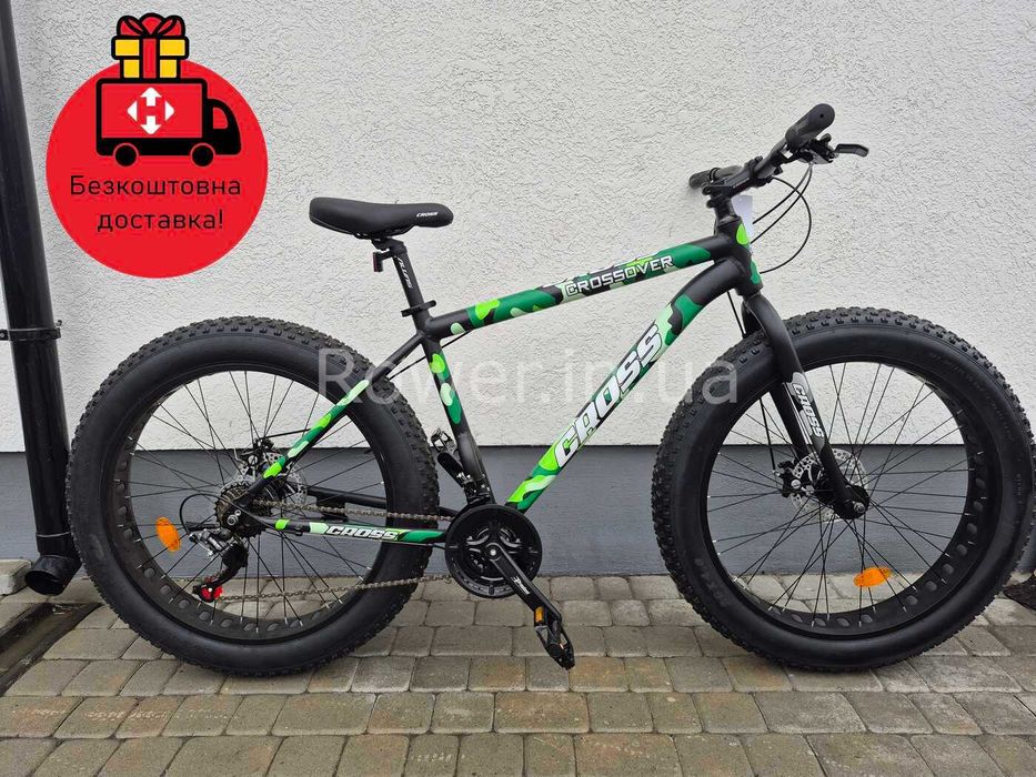 Фетбайк велосипед Fatbike Cross Crossover Rigit 26x4 2025 рама 19" gre