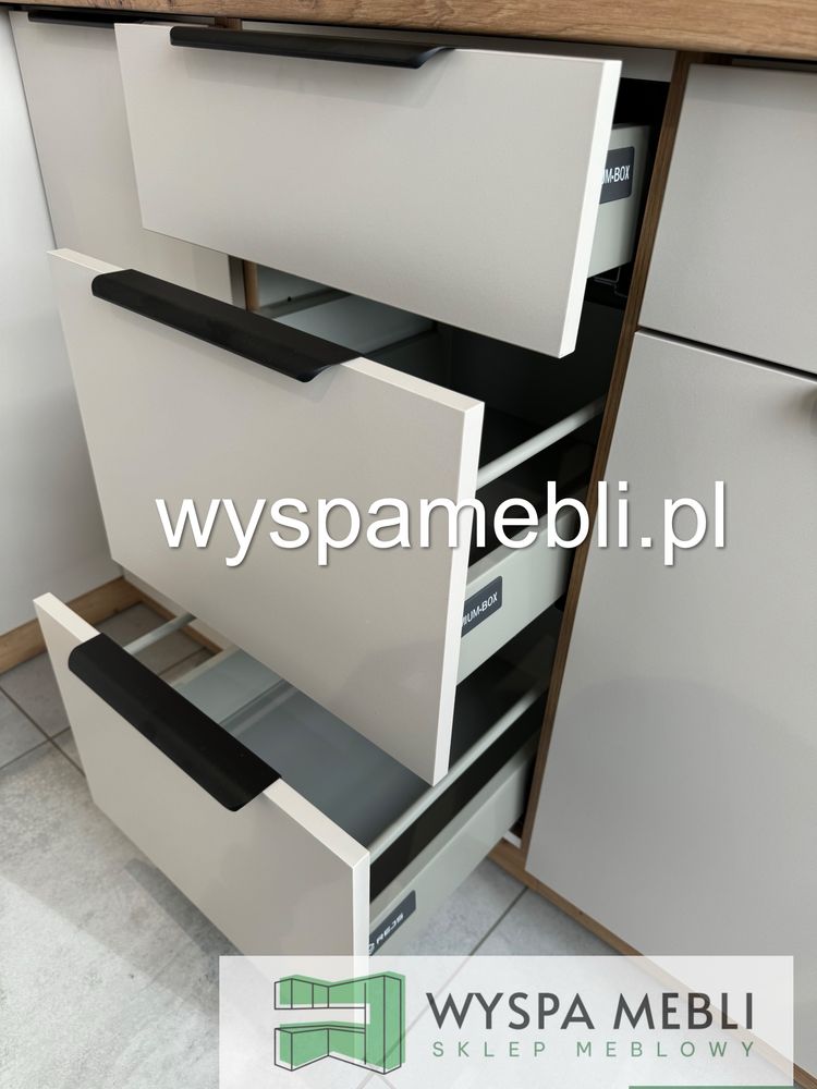 NOWA kuchnia meble kuchenne 355x190cm kaszmir Artisan narożna wymiar