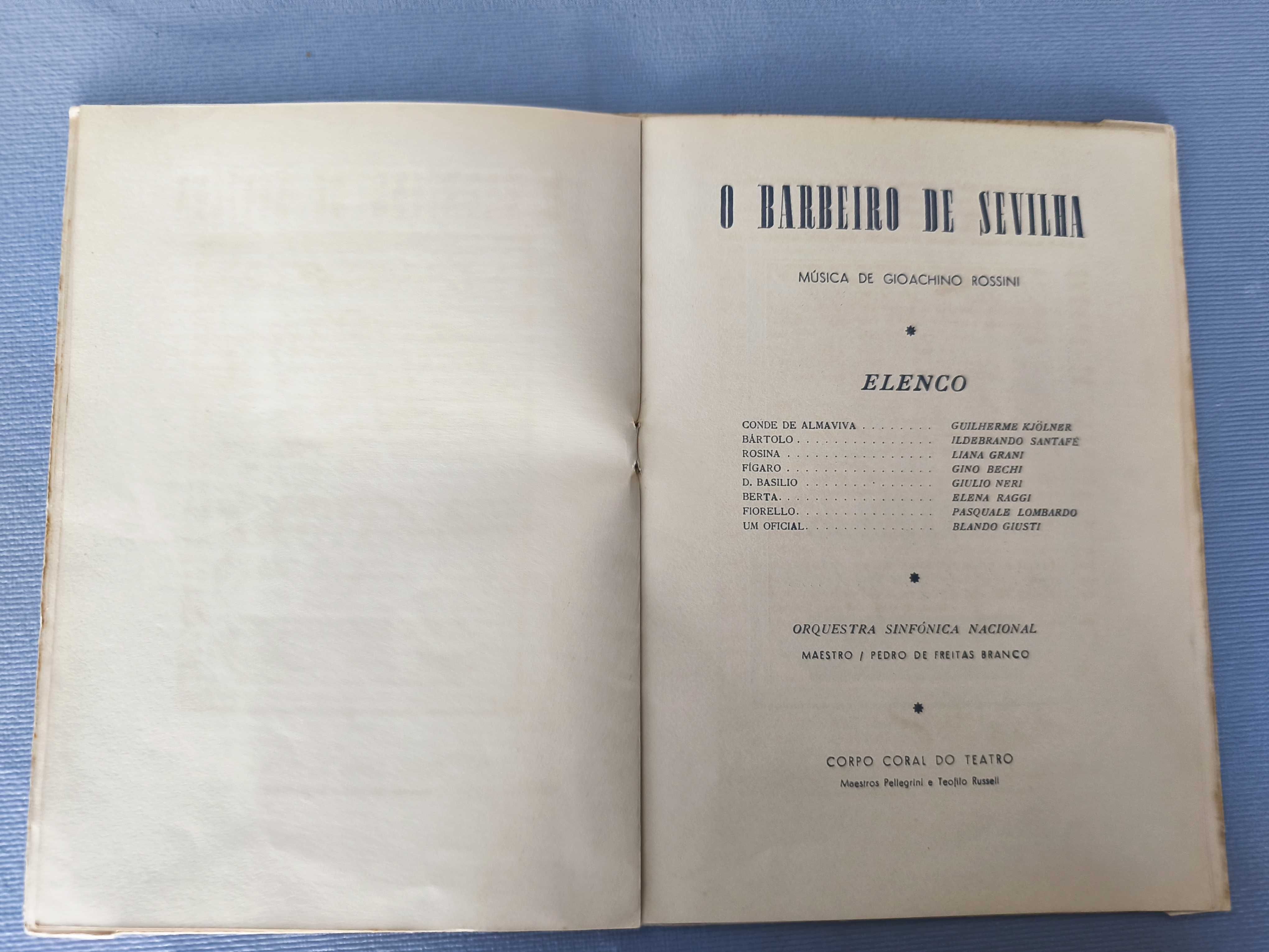 O BARBEIRO DE SEVILHA - Rossini
Programa e argumento