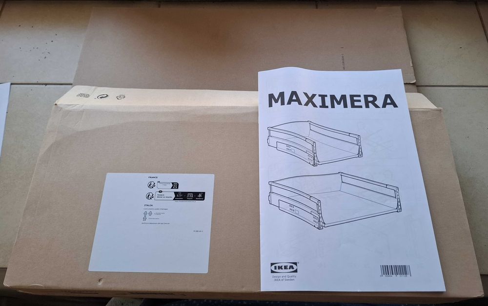 Szuflada średnia biała IKEA Maximera 60x60 cm (nowa)