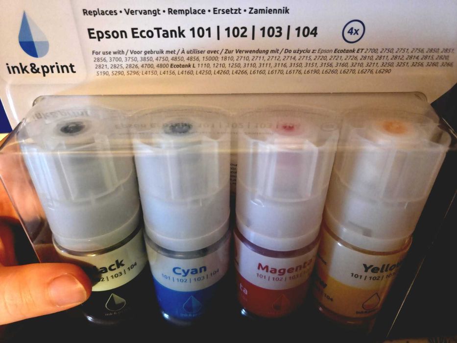 Tinteiros Compatíveis Epson EcoTank 101 | 102 | 103 | 104 – Pack 4