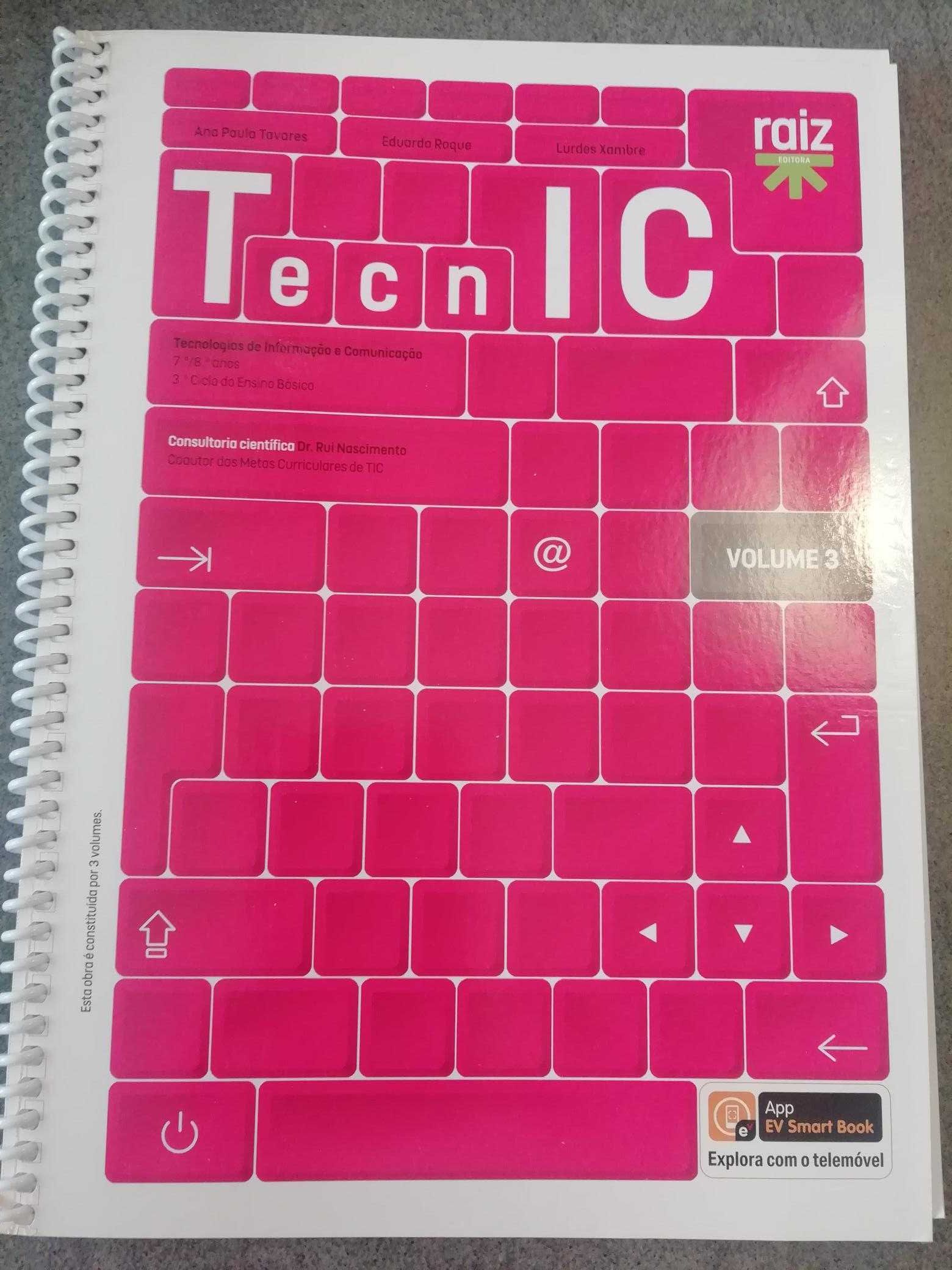 Manual de TIC 7º e 8º ano, Raiz Editora + Caderno de atividades