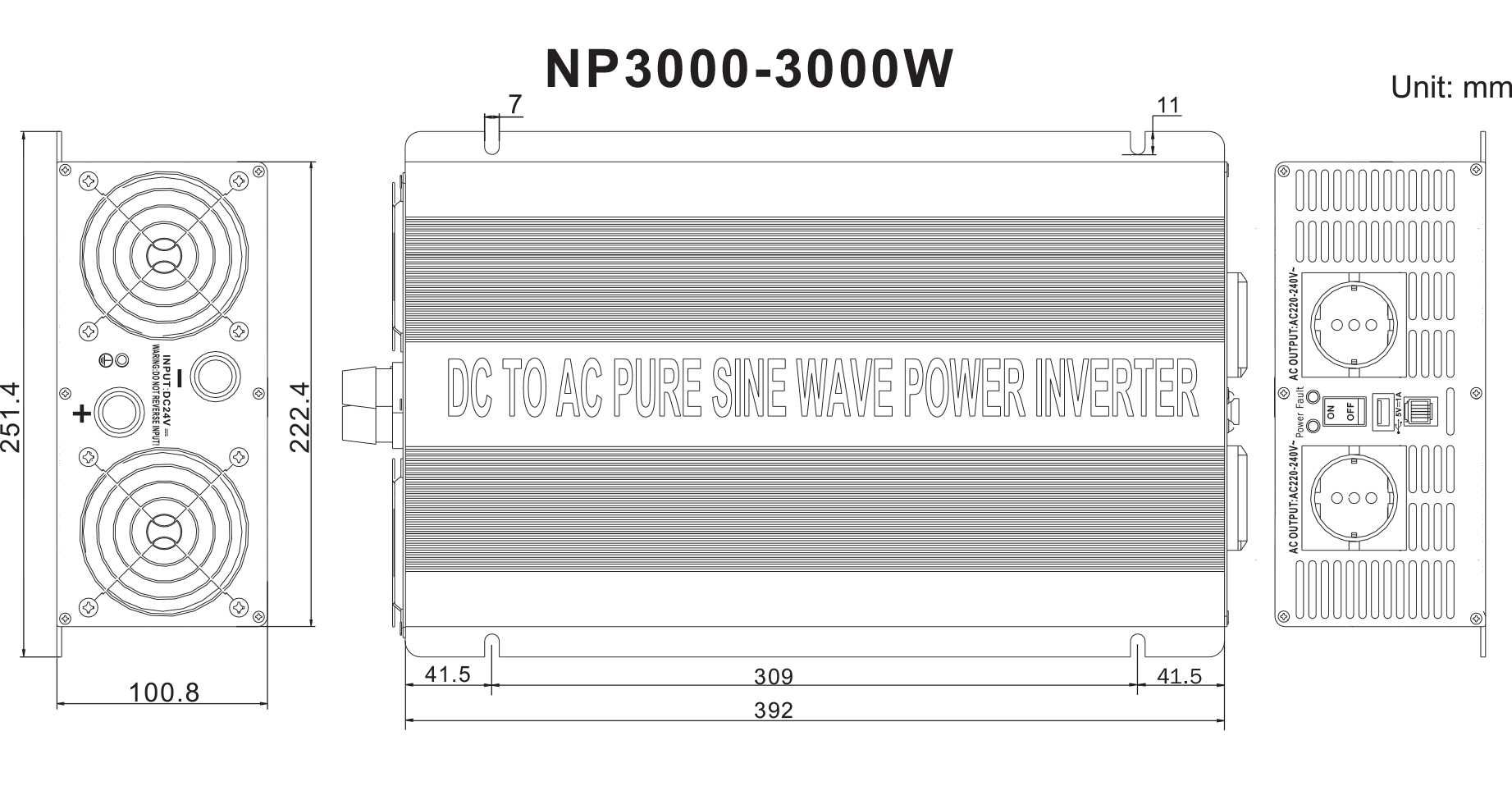 Інвертор 12/220V Solartronics Німеччина чиста синусоїда 3000W/6000W