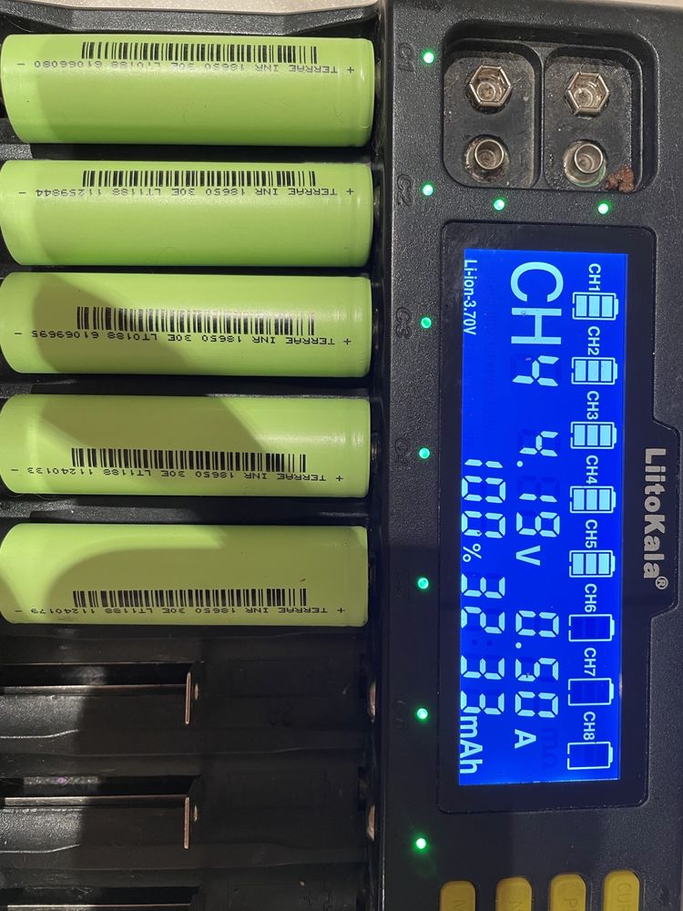 Акумалятори 18650 terrae 30e  до 3200mah високотокові