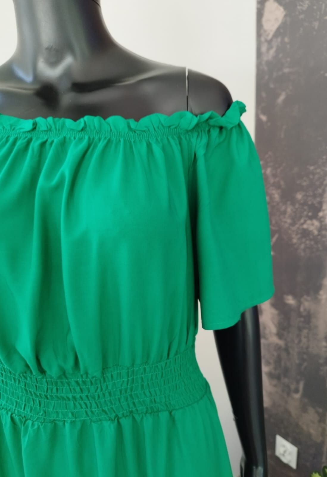 Sukienka maxi długa hiszpanka zielony kolor M/L 38/40 nowa z metką