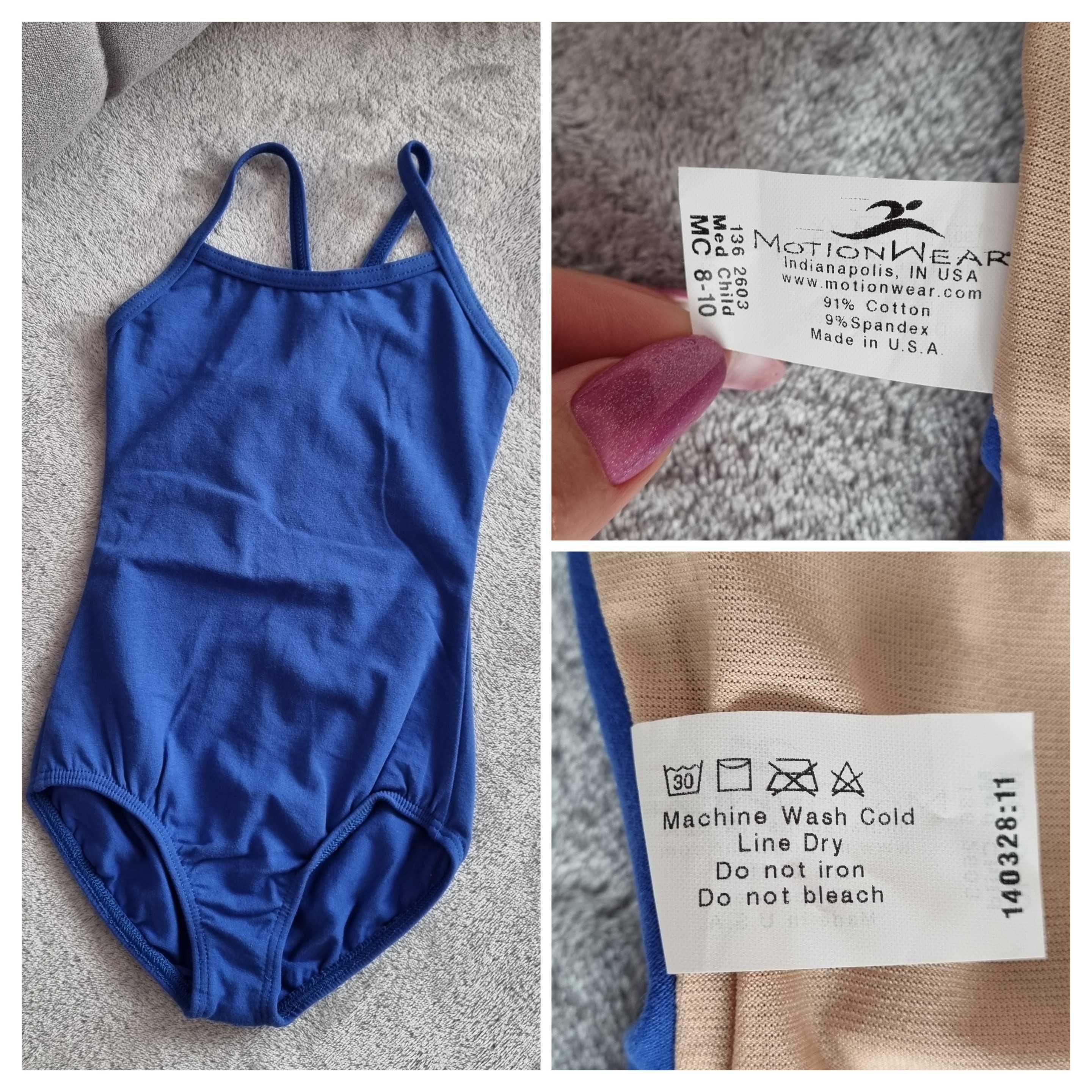 Dziecięcy bawełniany trykot body Motionwear do tańca baletu 8-10 lat