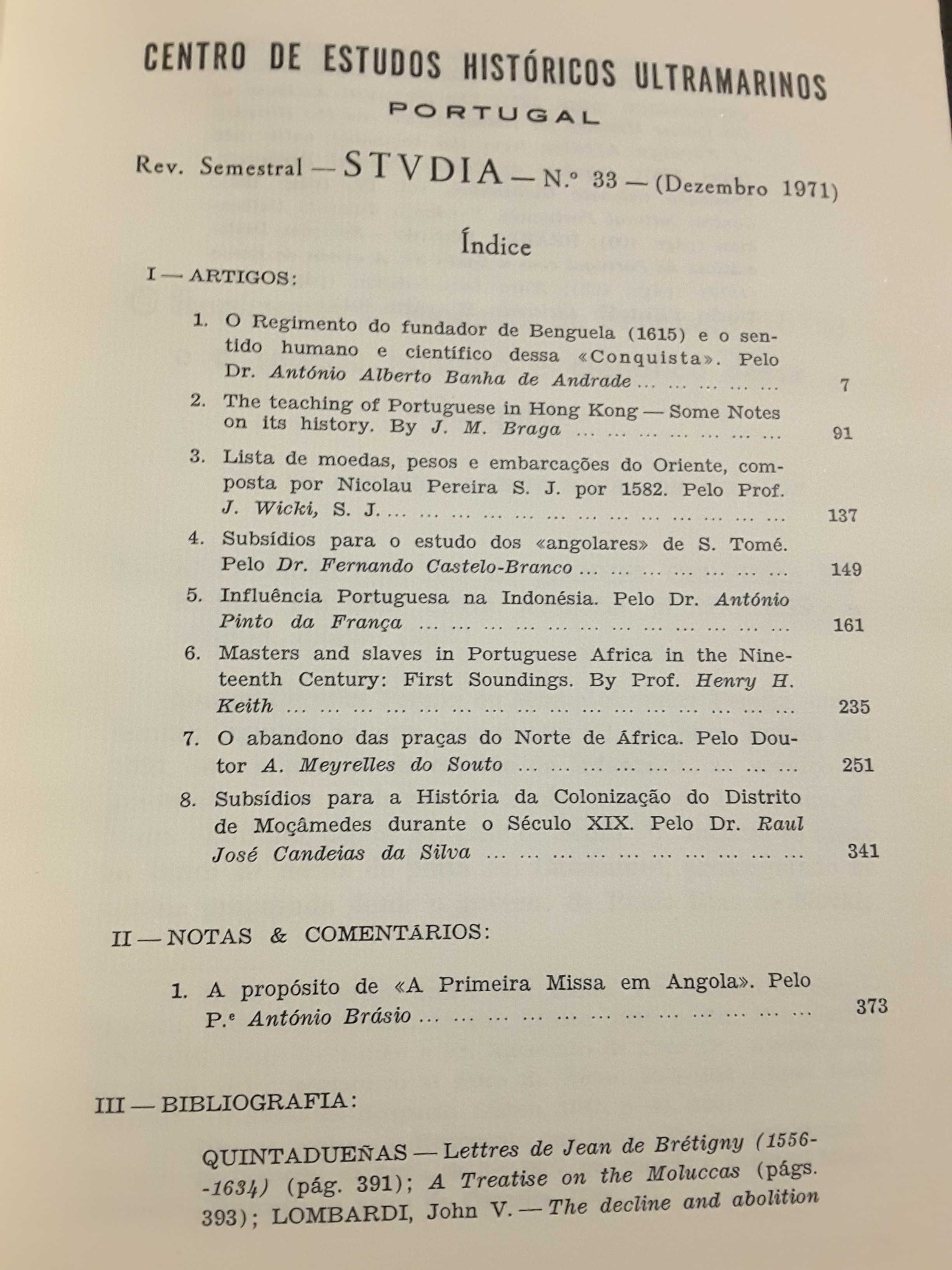 STVDIA: Lago Niassa-Rui de Pina-Benguela-Influência na Indonésia