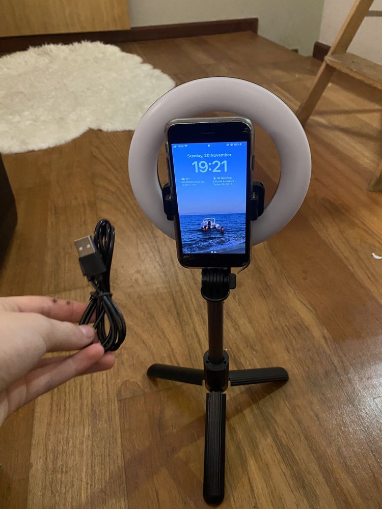 Ring light selfie stick