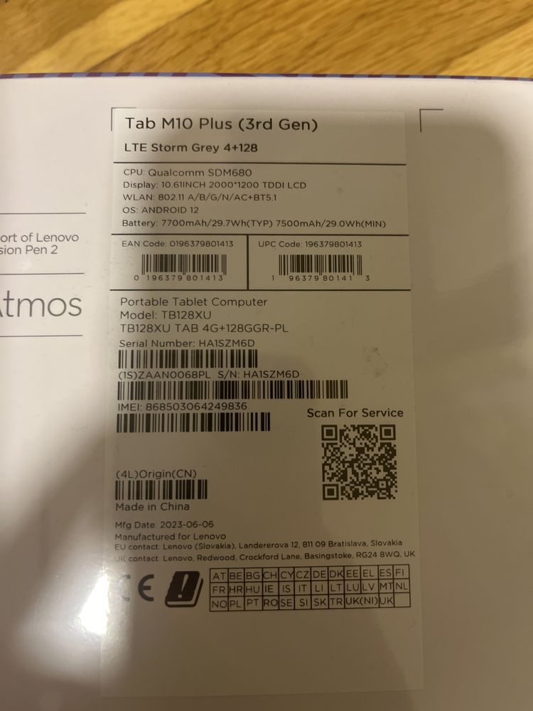 Tablet lenovo z gwarancja