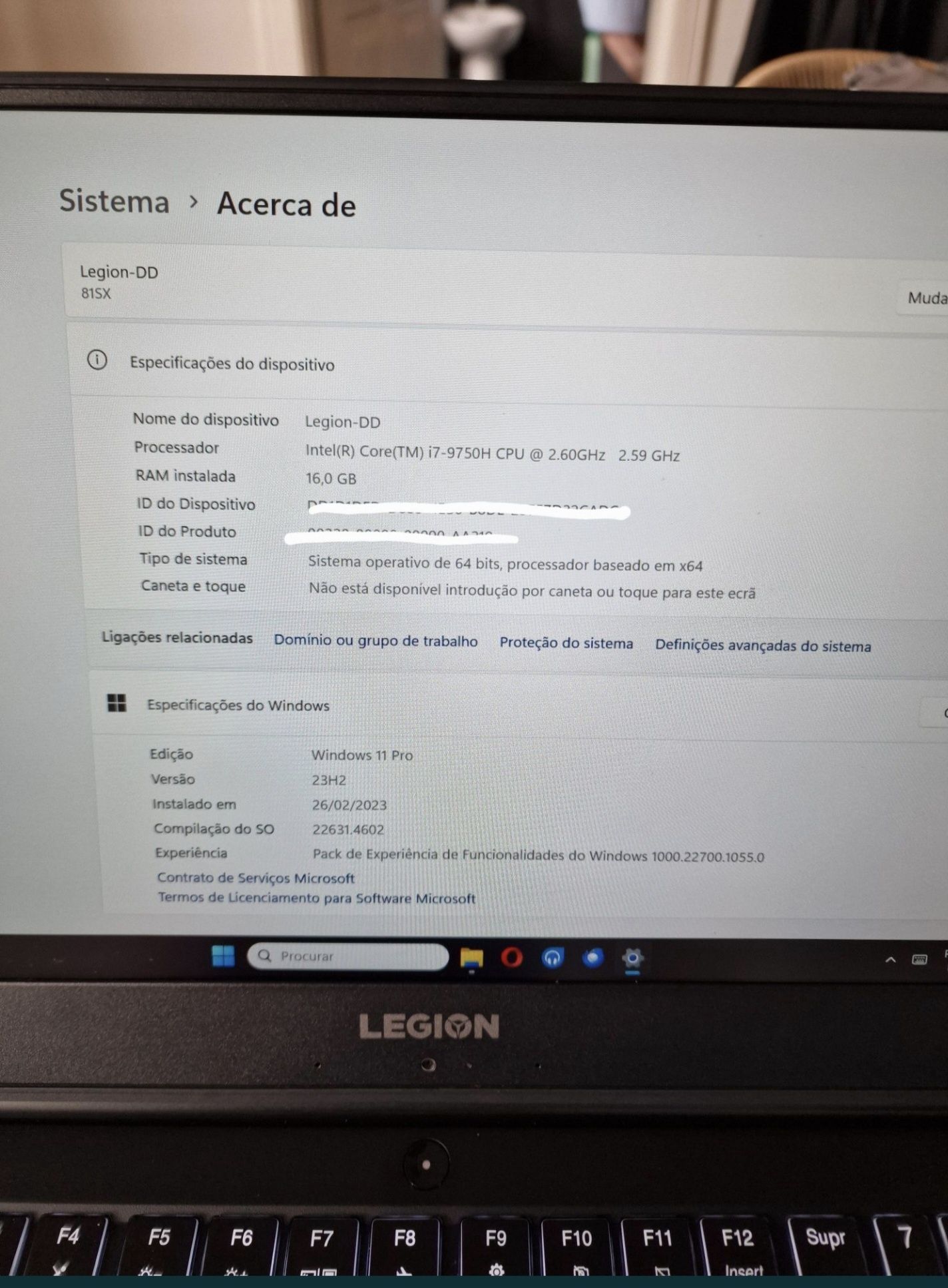 Portátil Lenovo i7 16gb RTX2060