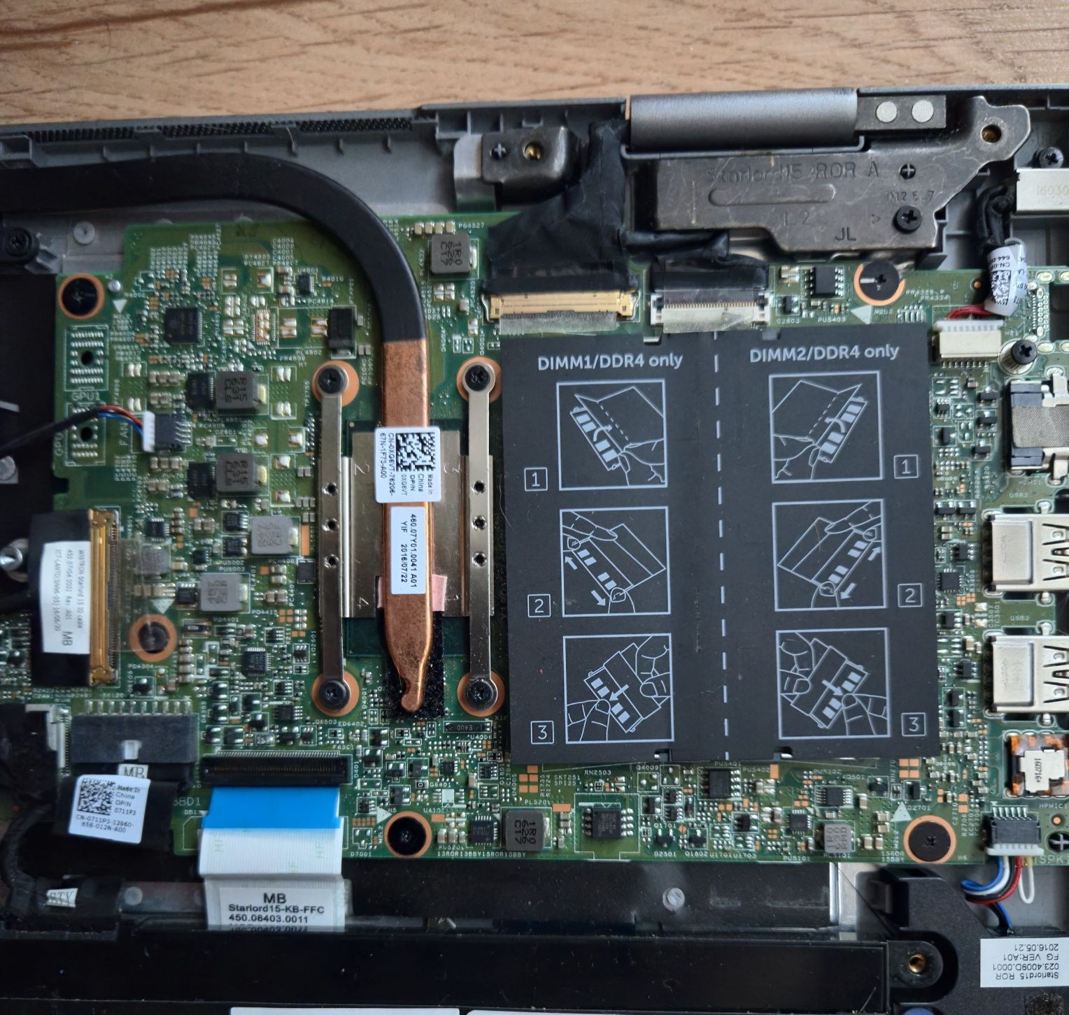 Dell inspiron 5578 i5 7200u 8GB DDR4 płyta główna