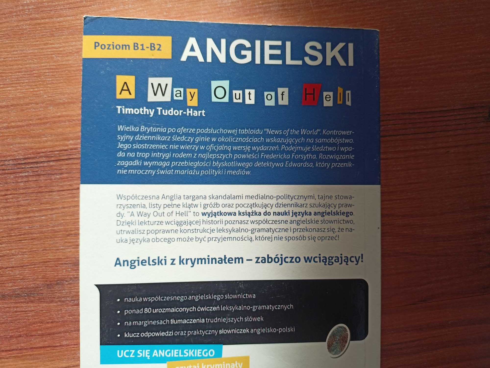 Książka po angielsku B1-B2 kryminał z ćwiczeniami A Way Out of Hell