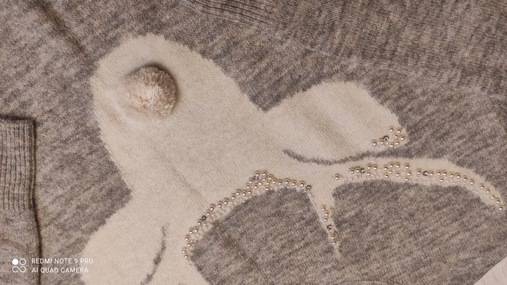 Новый свитер с шерстью H&M р. XS-S оверсайз джемпер