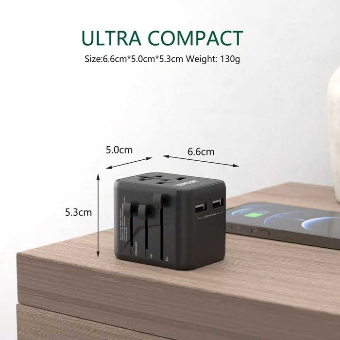 Adapter LENCENT na międzynarodowe podróże UE AU US UK