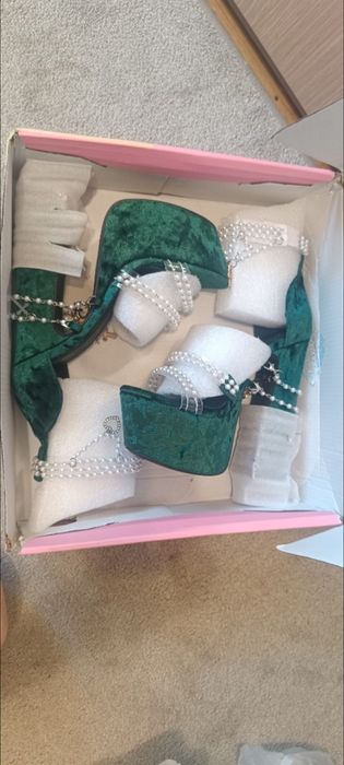 Szpilki Obcasy Holy Revelation Platform Heels - Emerald