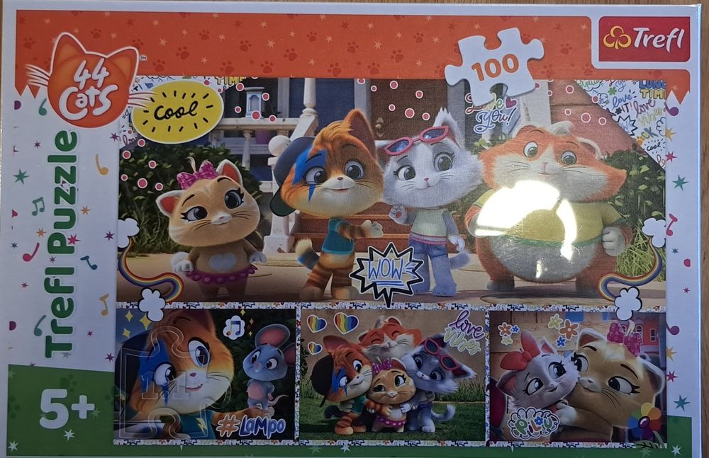 Trefl puzzle 100 Zgrana ekipa przyjaciół 44 cats NoWe