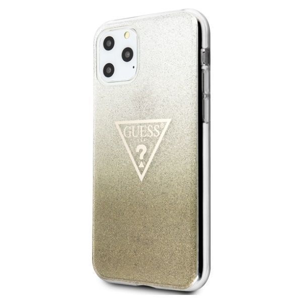 Etui Guess Glitter Triangle iPhone 11/Xr, Złoty/Gold