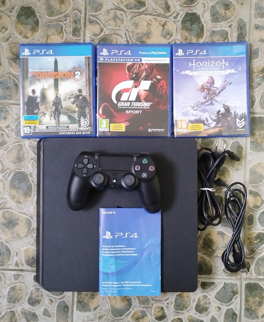 Sony Playstation 4 Slim 1TB (CUH-2208B)+игры