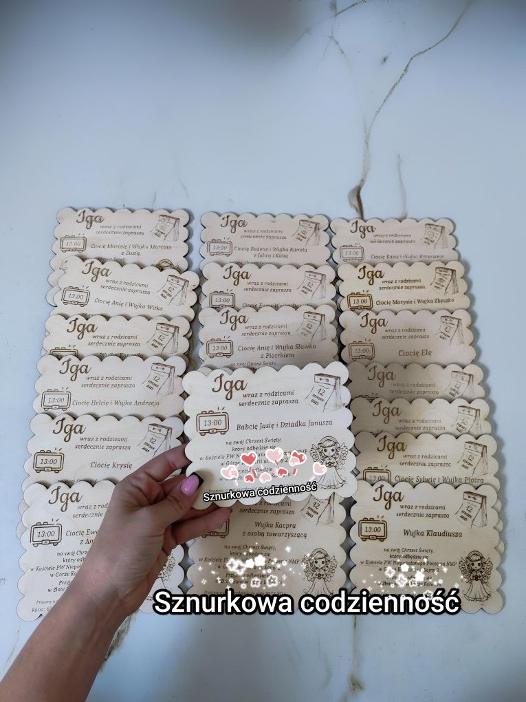 Zaproszenie na Chrzest Święty/komunię/ślub