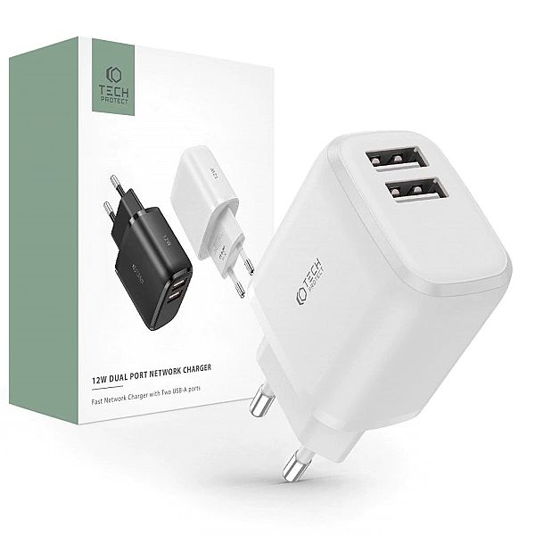 Ładowarka C12w 2-port Network Charger 2.4a White