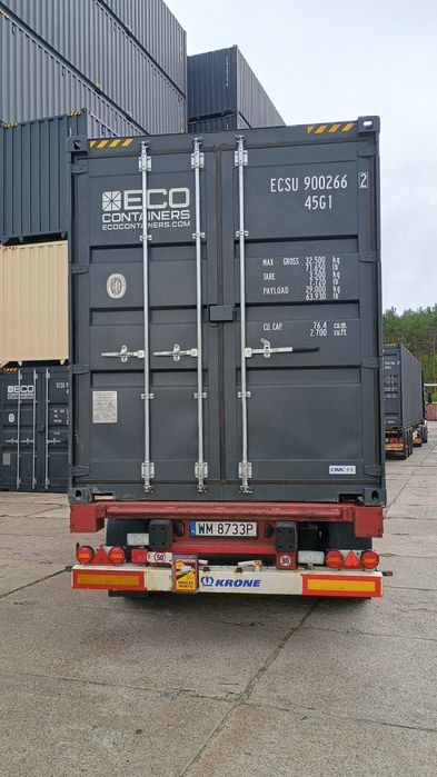 Kontener morski magazyn 12m 40 HC OW nowy grafit, antracyt RAL 7016