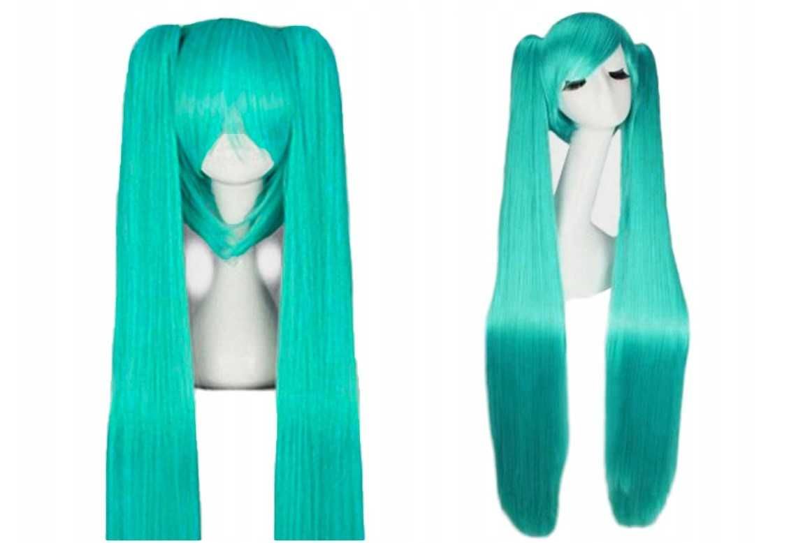 PERUKA turkusowa cosplay hatsune miku anime manga