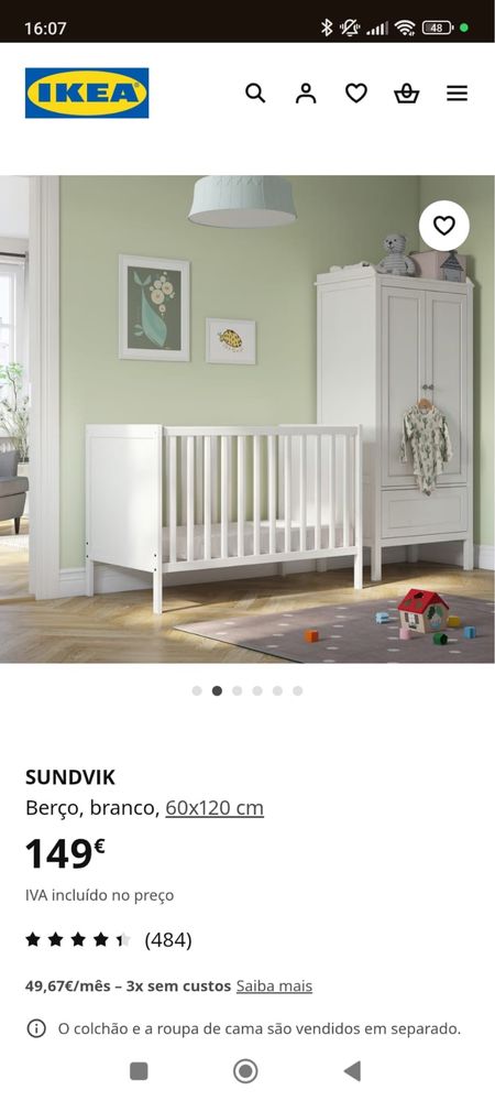 Berço ikea +colchão Zippy