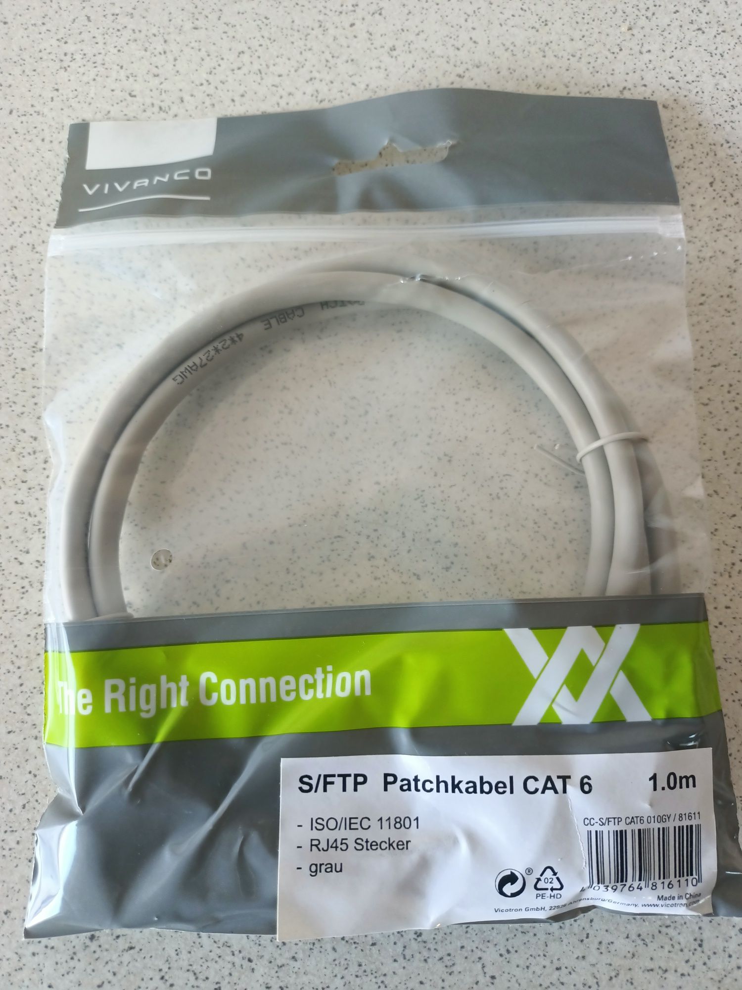 Patchkabel, kabel sieciowy Cat6