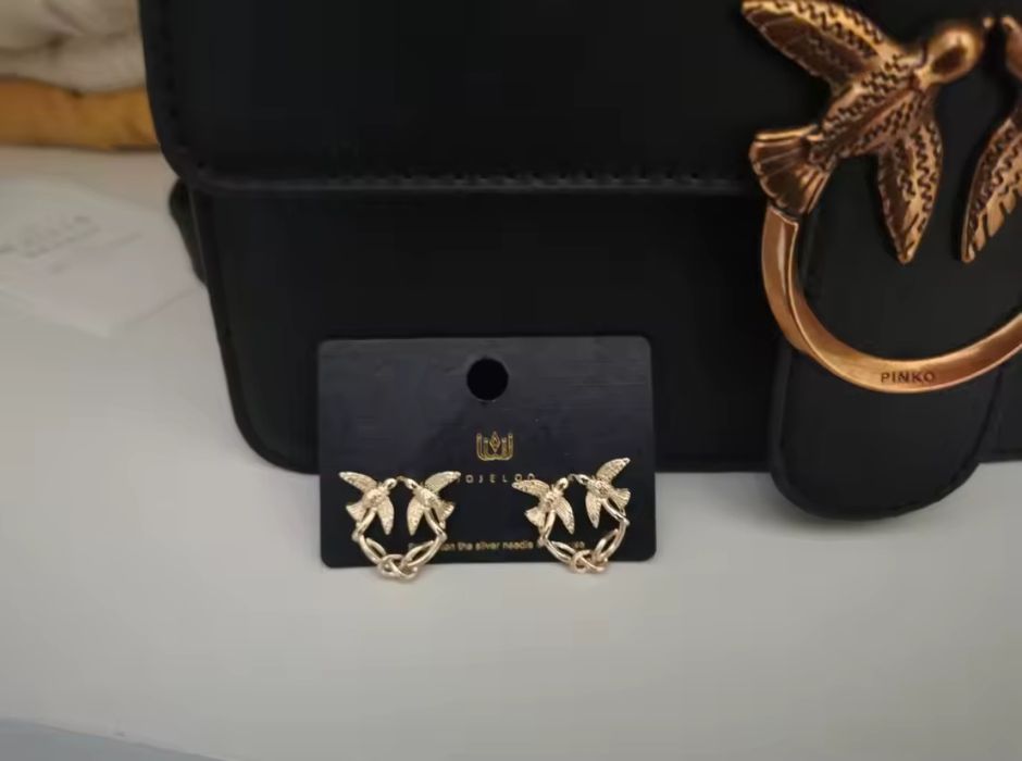 Kolczyki Pinko jaskółki złote