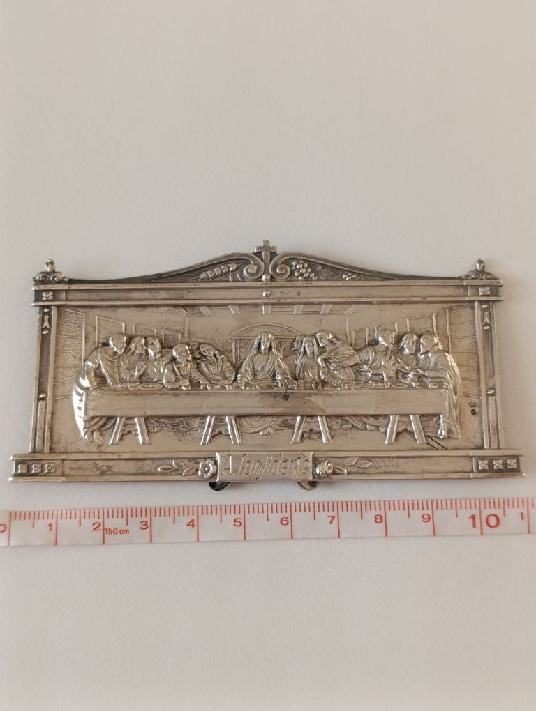 Placa em prata " Última Ceia "