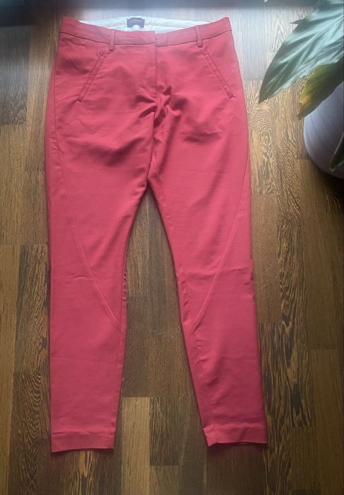 Burgundowe eleganckie  spodnie garniturowe r.44 Fiveunits