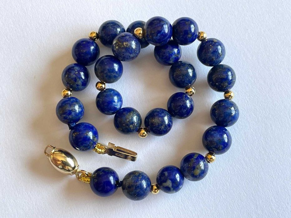 Bracelete-18 quilates (750) ouro - lapislázuli