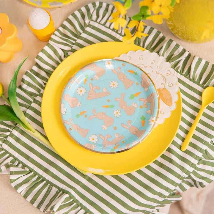 Talerzyki papierowe "ZAJĄCZKI" 18cm 1opak./6szt. Wielkanoc