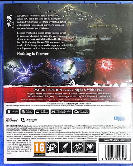 Jogo wuchang fallen feathers Ps5