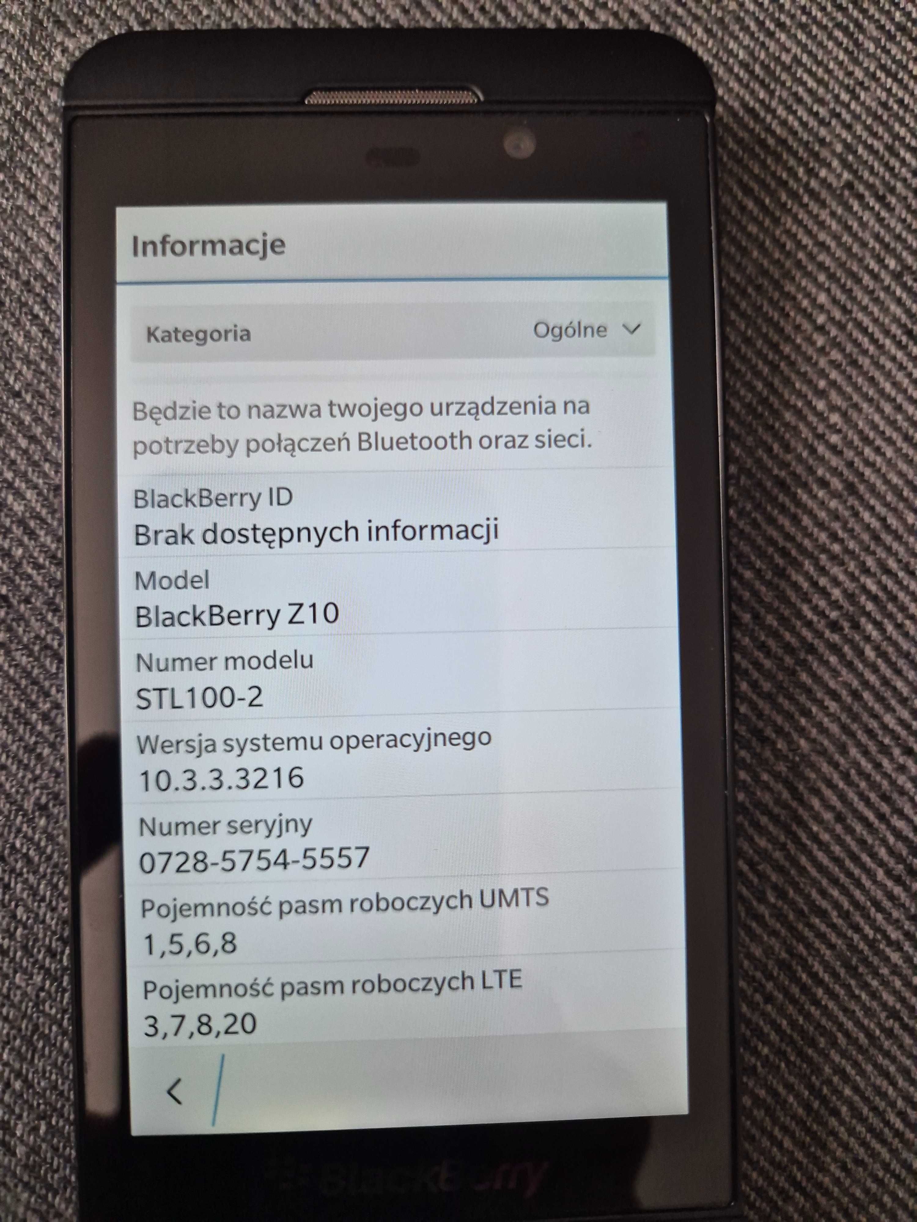 Blackberry Z10 cały zestaw jak nowy + Gratis etui Z10 NFC Friendly