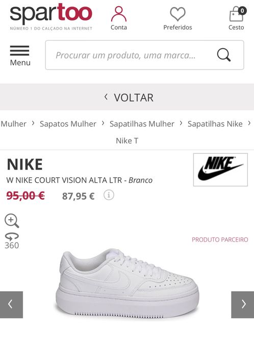 Nike branco sola alta (originais)