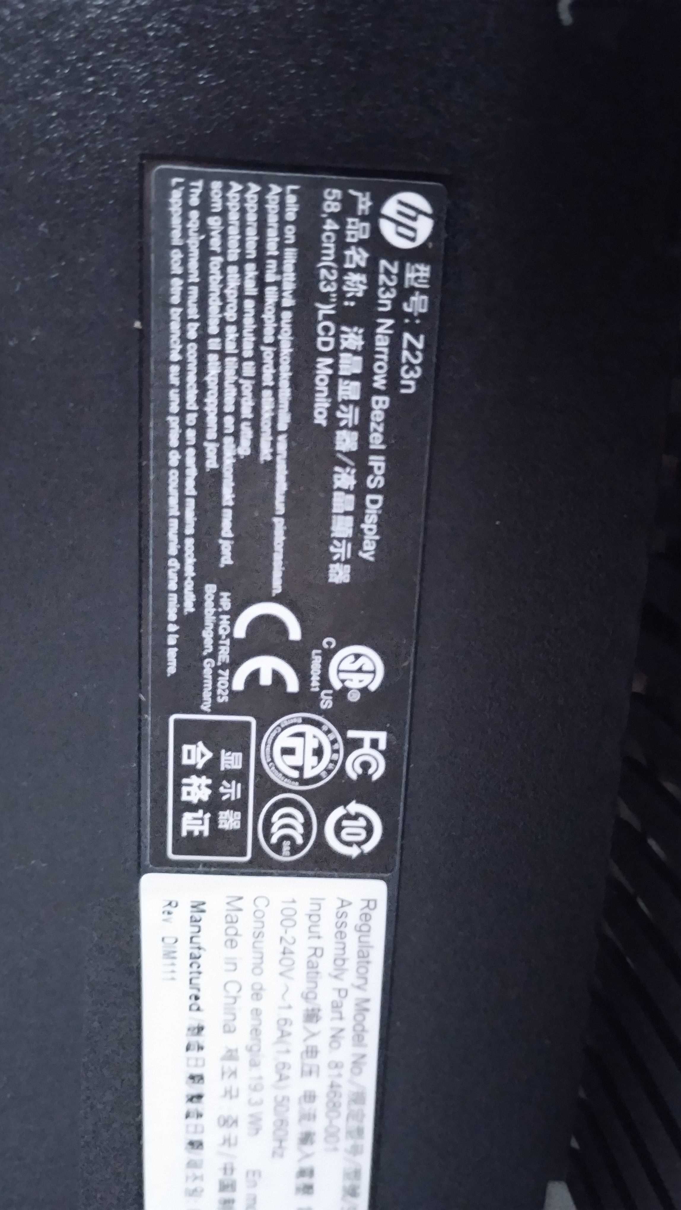 Monitor HP z 23''