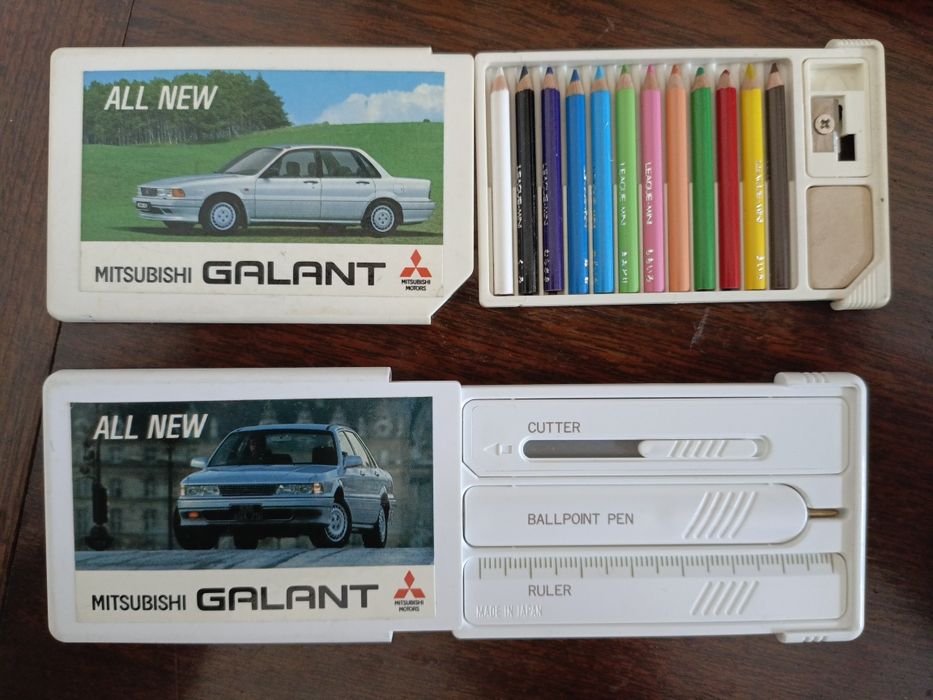 Retro gadżety reklamowe Mitsubishi z 1987. Unikat!