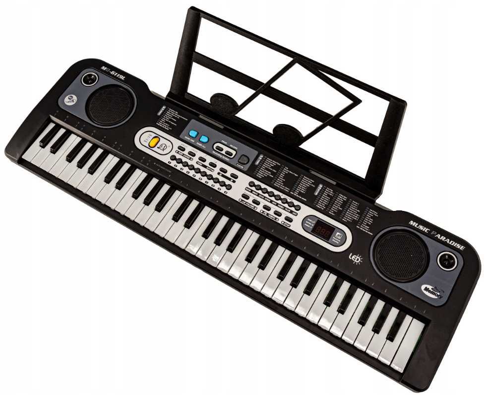 Keyboard IDEALNY DO NAUKI 61 klawiszy zestaw pianino
