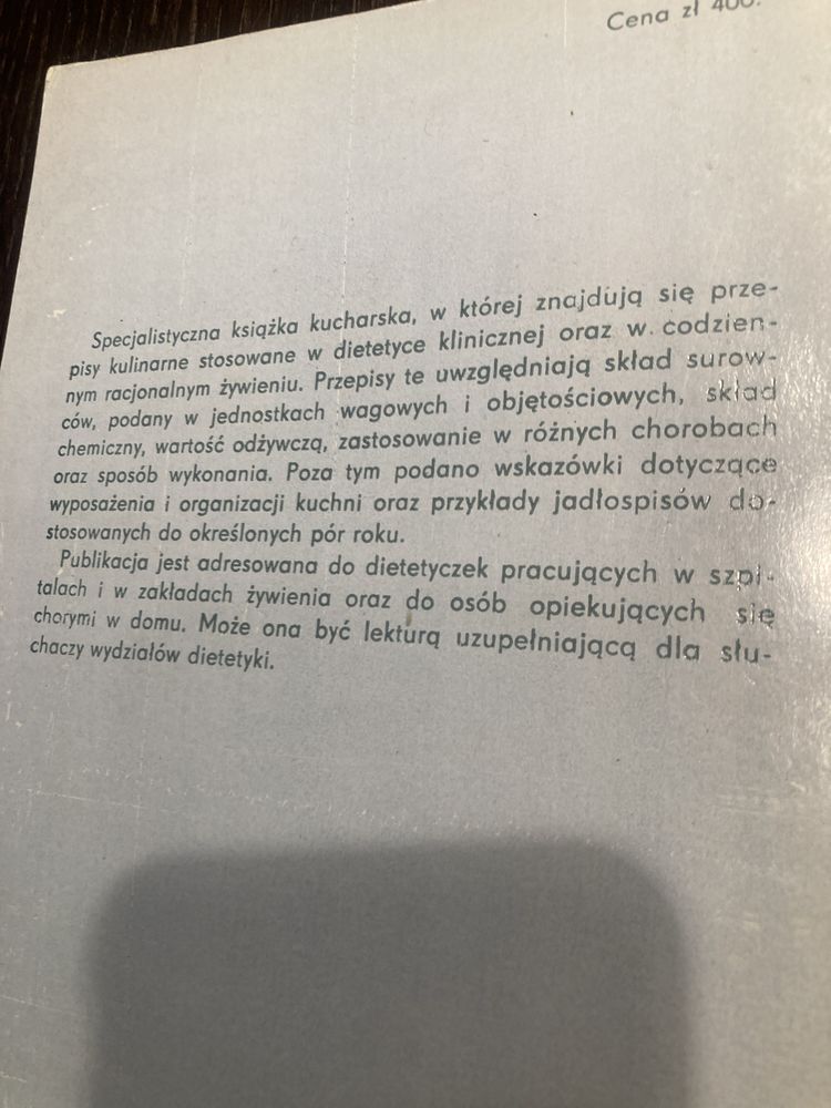 Dietetyczna książka kucharska.