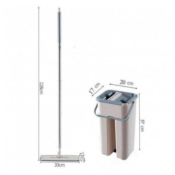 Швабра - ледар з відром і автоматичним віджимом Hand Free Cleaning Mop