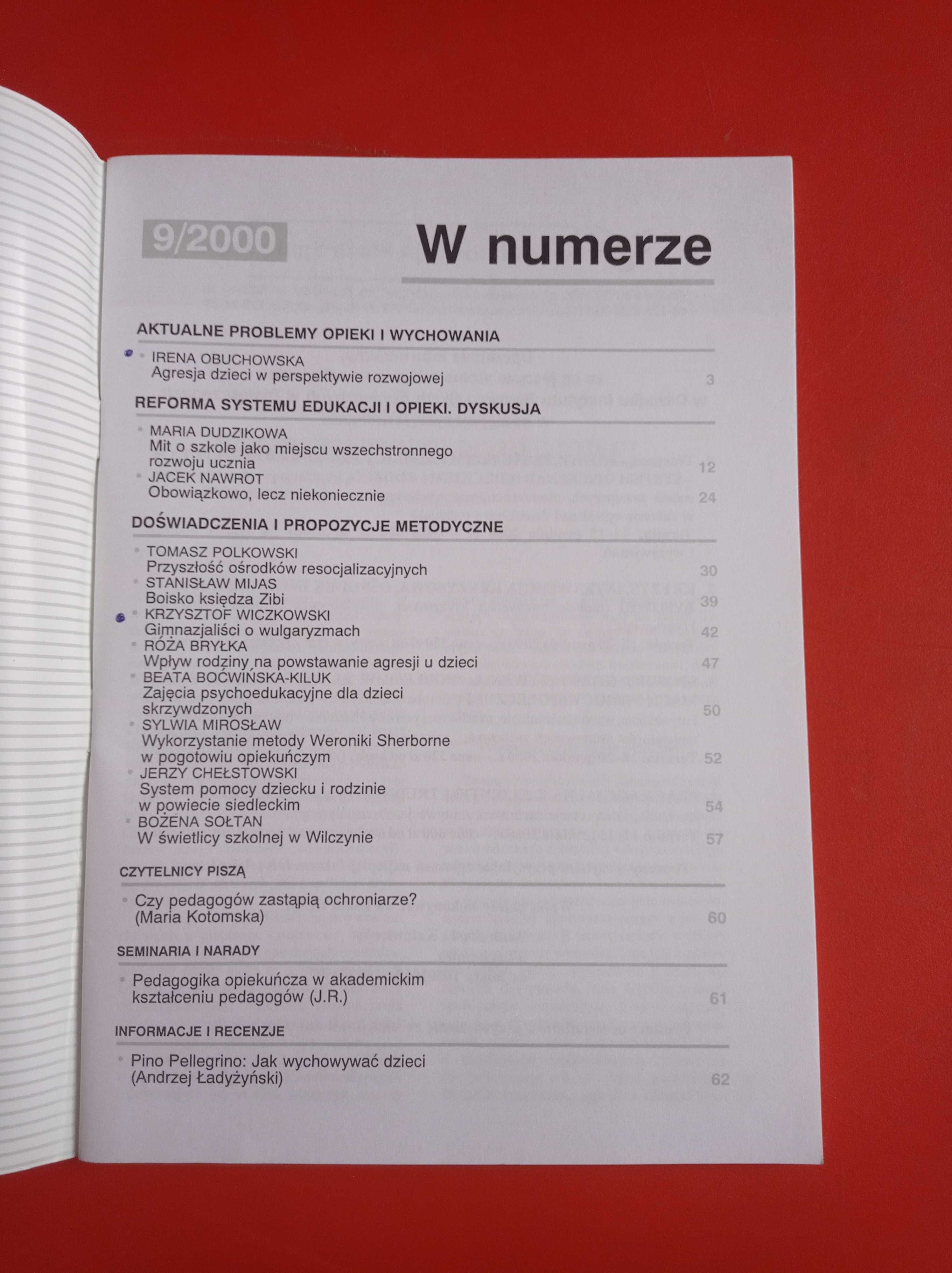 Problemy opiekuńczo-wychowawcze, nr 9/2000, listopad 2000