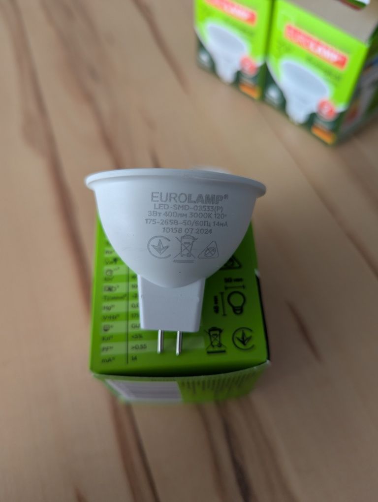 Eurolamp, нова світлодіодна лампочка, 50мм, 4 шт